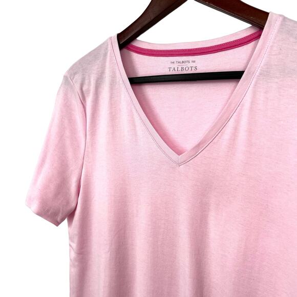 NEW NWT Talbots Sz Large (Snug Fit) The Talbots Tee Pink Blouse Shirt Top Mature - Picture 3 of 6